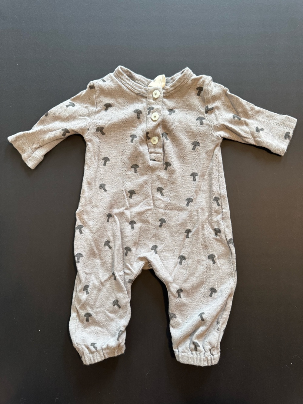 kate quinn Gray One-Piece with Mushroom Print